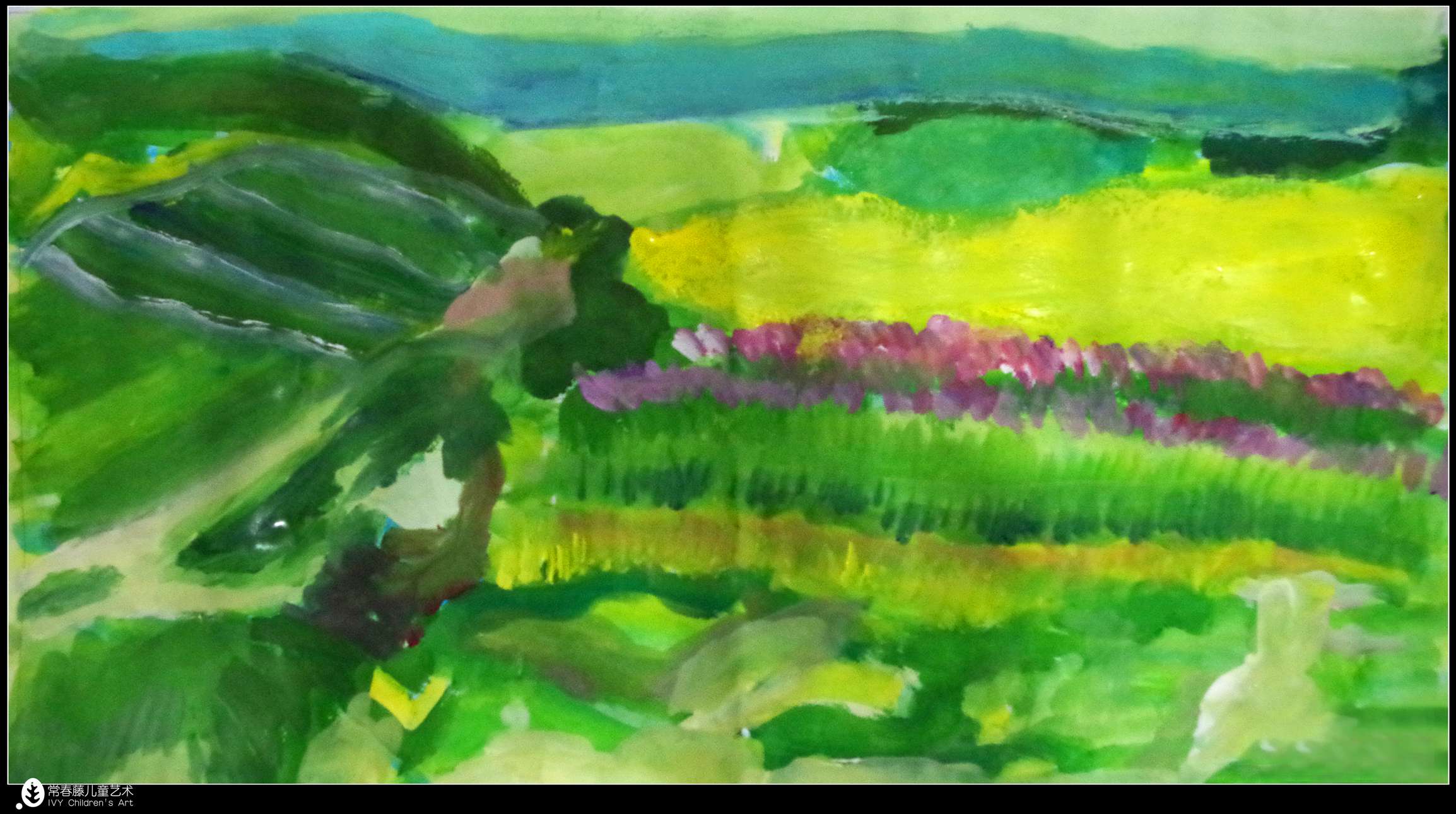绘画不苟且求同，画有诗词和美景──常春藤樱花景观创作