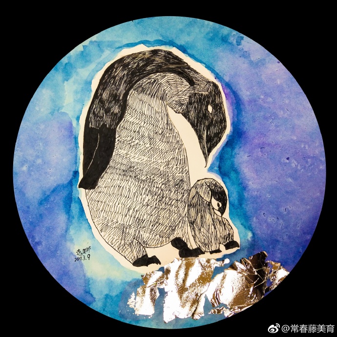 常春藤美育温暖主题 线描我的动物🐒🐧🐰