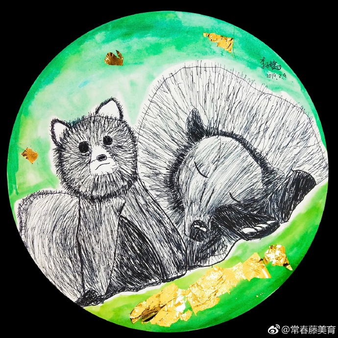 常春藤美育温暖主题 线描我的动物🐒🐧🐰
