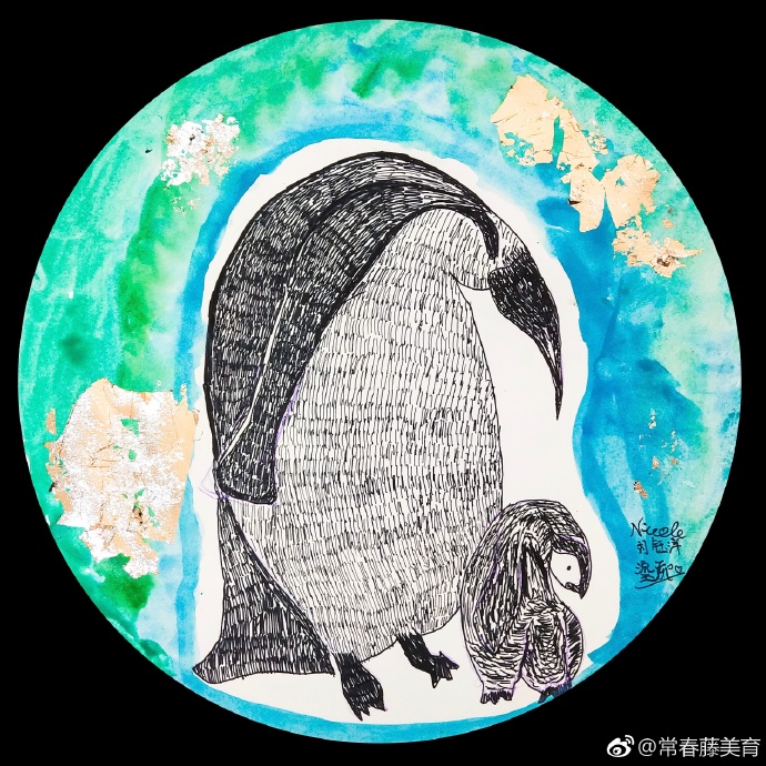 常春藤美育温暖主题 线描我的动物🐒🐧🐰